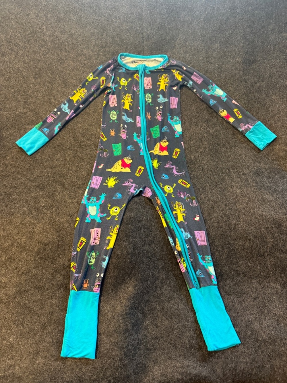 Little Sleepies Monsters Inc 3T Zippy Pajamas
